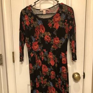 Babydoll Waisted Floral Dress